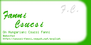 fanni csucsi business card